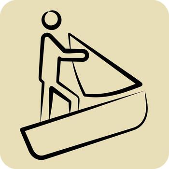 icono base de datos. relacionado a aventuras símbolo. mano dibujado estilo. diseño editable vector