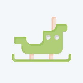 Icon Sledding. related to Adventure symbol. flat style. design editable vector