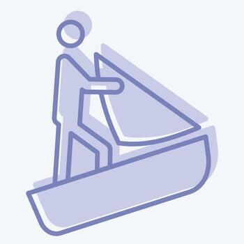 icono base de datos. relacionado a aventuras símbolo. dos tono estilo. diseño editable vector