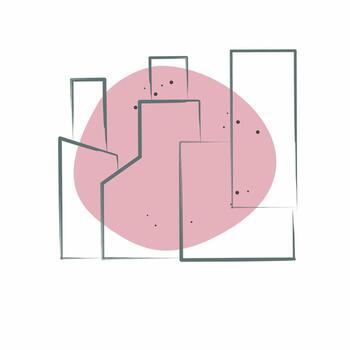 icono rascacielos. relacionado a céntrico símbolo. color Mancha estilo. diseño editable vector