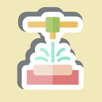 pegatina selectivo láser derritiendo. relacionado a impresión símbolo. diseño editable vector