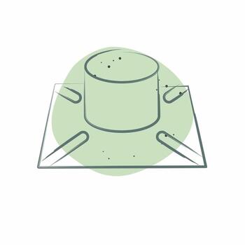 Icon 3D Model. related to Printing symbol. Color Spot Style. design editable vector