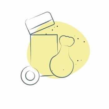 Icon Garbage Can. related to Downtown symbol. Color Spot Style. design editable vector