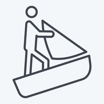 icono base de datos. relacionado a aventuras símbolo. línea estilo. diseño editable vector