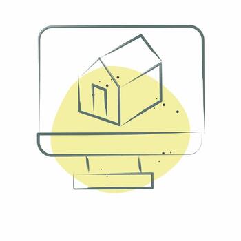 Icon 3D Printing. related to Printing symbol. Color Spot Style. design editable vector