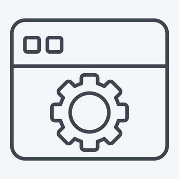 Icon Software. related to Printing symbol. line style. design editable vector