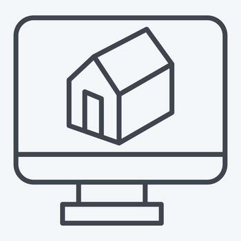 Icon 3D Printing. related to Printing symbol. line style. design editable vector