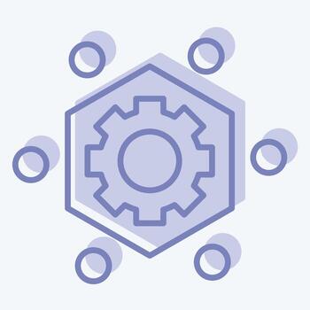 Icon Frame Work. related to Printing symbol. two tone style. design editable vector