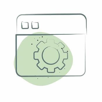 Icon Software. related to Printing symbol. Color Spot Style. design editable vector