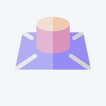 Icon 3D Model. related to Printing symbol. flat style. design editable vector