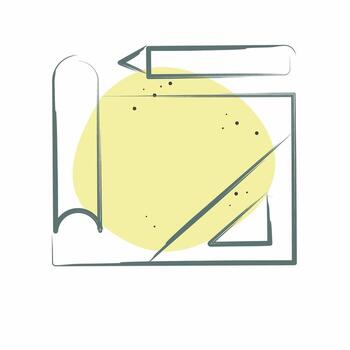 icono dibujando relacionado a impresión símbolo. color Mancha estilo. diseño editable vector