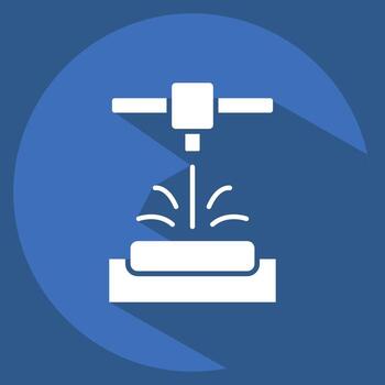 Icon Selective Laser Melting. related to Printing symbol. long shadow style. design editable vector