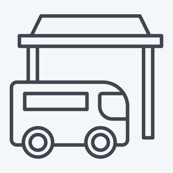 icono autobús. relacionado a céntrico símbolo. línea estilo. diseño editable vector
