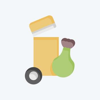 icono basura poder. relacionado a céntrico símbolo. plano estilo. diseño editable vector