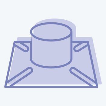 Icon 3D Model. related to Printing symbol. two tone style. design editable vector