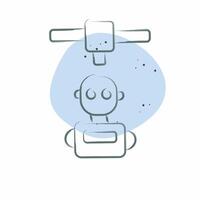 icono robótica relacionado a impresión símbolo. color Mancha estilo. diseño editable vector