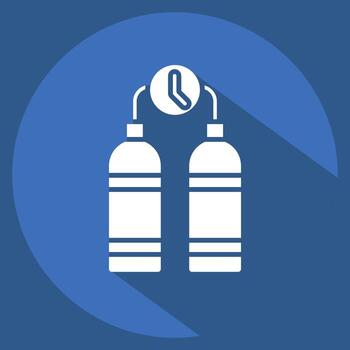 Icon Oxygen. related to Adventure symbol. long shadow style. design editable vector