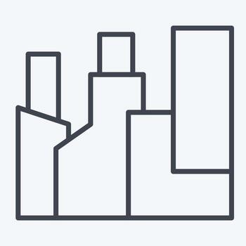 Icon Skyscraper. related to Downtown symbol. line style. design editable vector