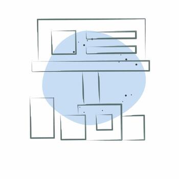 icono cartelera. relacionado a céntrico símbolo. color Mancha estilo. diseño editable vector