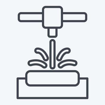 Icon Selective Laser Melting. related to Printing symbol. line style. design editable vector