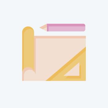 icono dibujando relacionado a impresión símbolo. plano estilo. diseño editable vector