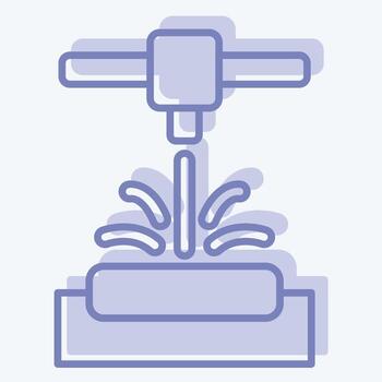 Icon Selective Laser Melting. related to Printing symbol. two tone style. design editable vector