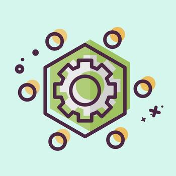 Icon Frame Work. related to Printing symbol. MBE style. design editable vector