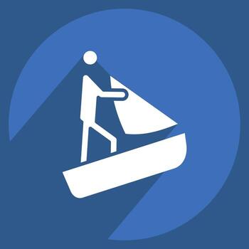 icono base de datos. relacionado a aventuras símbolo. largo sombra estilo. diseño editable vector