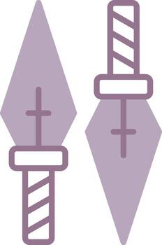 Kunai Subtle Sketch Pattern vector