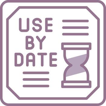 Use By Date Light Line Mark vector