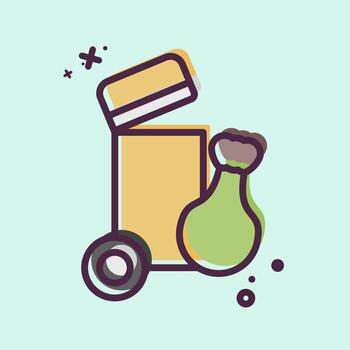 icono basura poder. relacionado a céntrico símbolo. mbe estilo. diseño editable vector