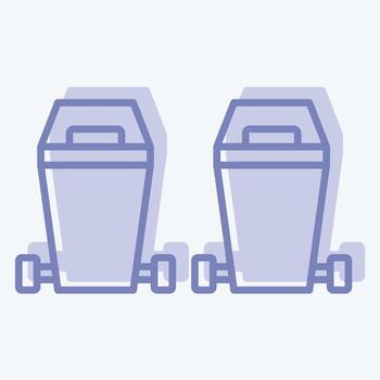Icon Waste Sorting. related to Green House symbol. two tone style. design editable vector