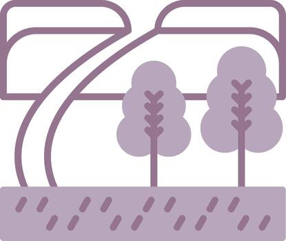 camino moderno contorno objeto vector