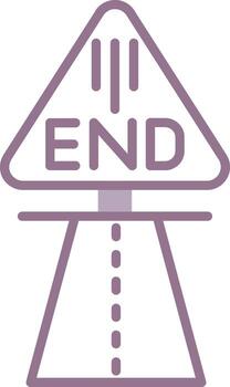 End Modern Outline Object vector