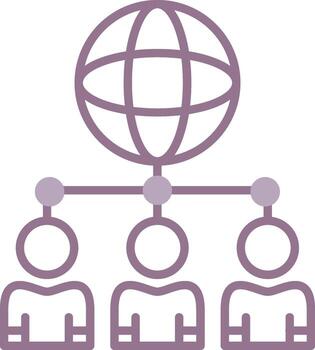 People Network Core Frame Pattern vector