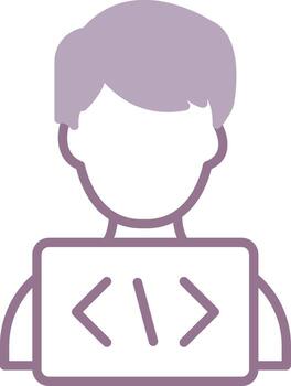 programador negrita carrera Insignia vector