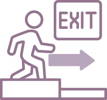 Emergency Exit Crisp Design Module vector