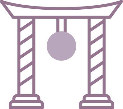 Torii Gate Vivid Frame Object vector