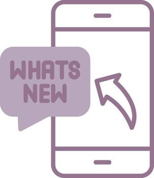 Whats New Shadowed App Object vector