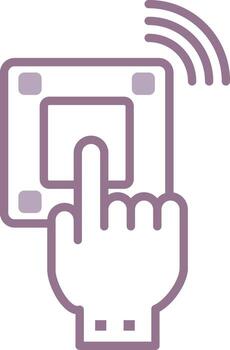 Emergency Button Stylish Form Symbol vector