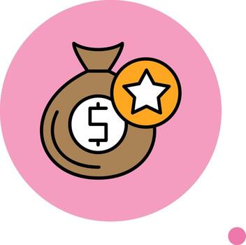 lealtad programa mínimo lleno circulo icono vector