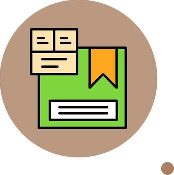 Return Label Minimal filled Circle Icon vector