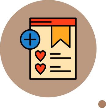 Add to Wishlist Minimal filled Circle Icon vector