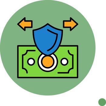 Secure Payment Minimal filled Circle Icon vector
