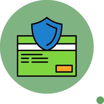 seguro revisa mínimo lleno circulo icono vector