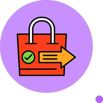 Checkout Minimal filled Circle Icon vector