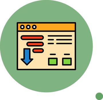 ordenar mínimo lleno circulo icono vector