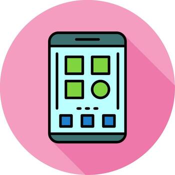 Categories Mobile Interface Minimal filled Circle Icon vector