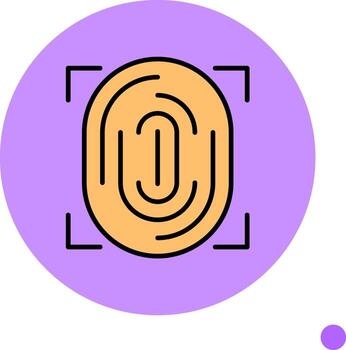 Biometric authentication Minimal filled Circle Icon vector