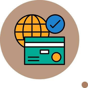 Payment gateway Minimal Circle Icon vector